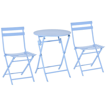 Bistro set pro 2 – světle modrá, venkovní nábytek