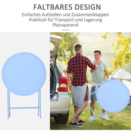 Bistro set pro 2 – světle modrá, venkovní nábytek