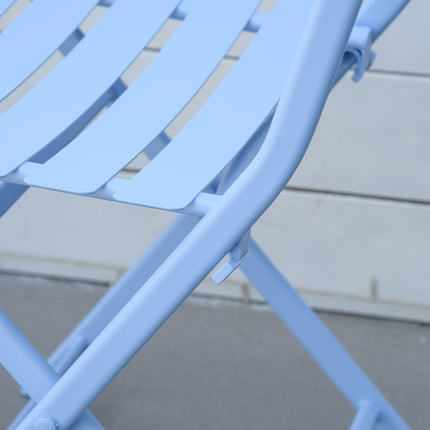 Bistro set pro 2 – světle modrá, venkovní nábytek