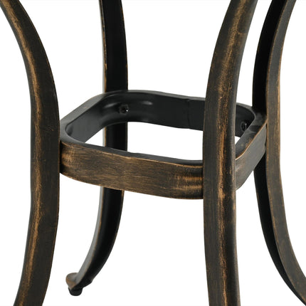 Bistro stůl s otvorem pro slunečník – litý hliník