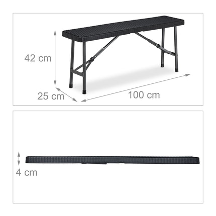 Black Beer Bench set of 2