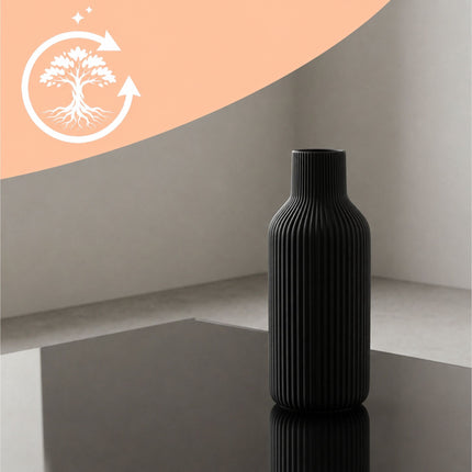 Black Ceramic Vase Set of 3 – Scandinavian Style