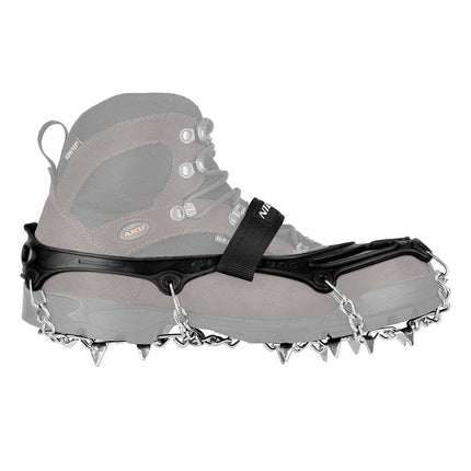 Black Crampons, Size XL, Anti-Slip Traction