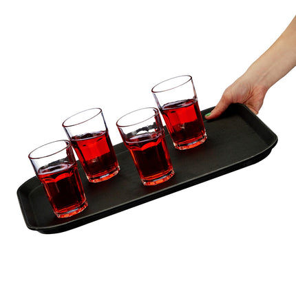 Sada gastro servírovacích táců, 46x35cm, protiskluzové, 2 ks, černá