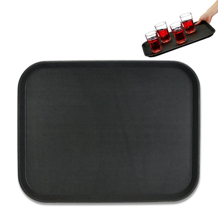 Sada gastro servírovacích táců, 46x35cm, protiskluzové, 2 ks, černá