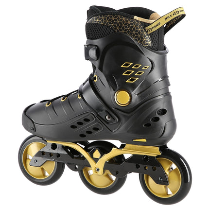 Black-Gold Slalom Inline Skates, Size 35