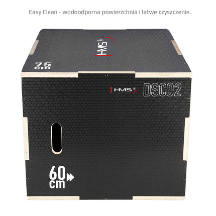 Černý plyometrický box pro cvičení hrudníku