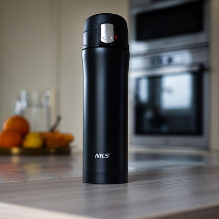 Schwarzer Thermobecher, 295 ml, Isoliert