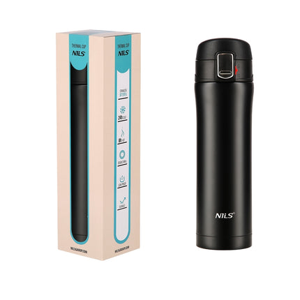 Schwarzer Thermobecher, 295 ml, Isoliert