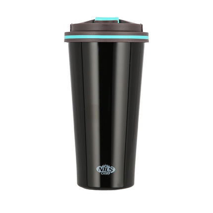 Černý termohrnek, 18 oz, izolovaná nerezová ocel