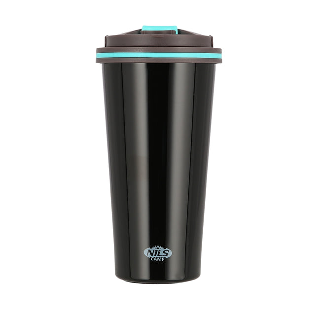 Černý termohrnek, 18 oz, izolovaná nerezová ocel