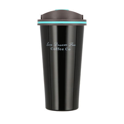 Černý termohrnek, 18 oz, izolovaná nerezová ocel