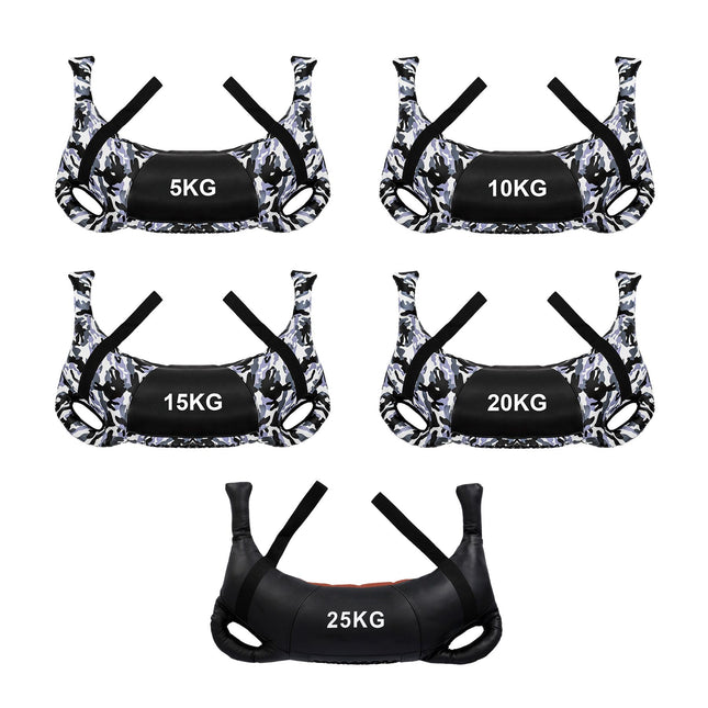 Black Training Bag, 25 kg, Weightlifting Equipment