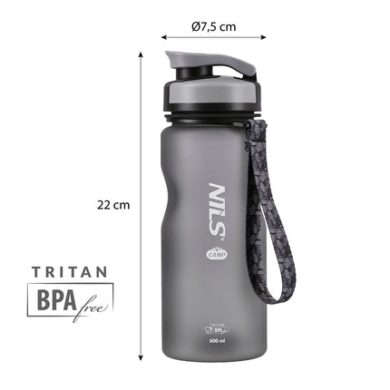 Černá láhev na vodu z Tritanu, objem 740ml