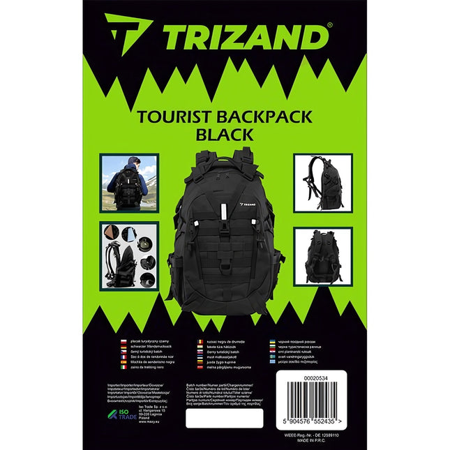 Černý vojenský/turistický batoh Trizand 20534