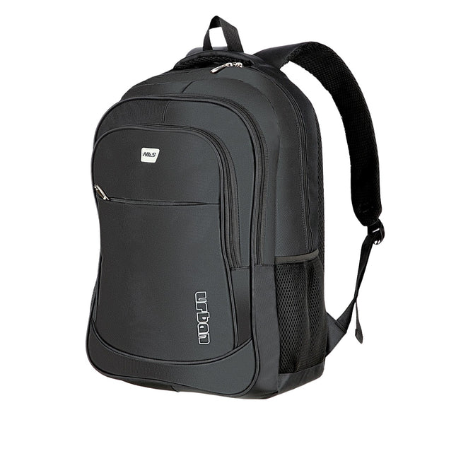 Černý městský batoh, odolný, prostorný, unisex