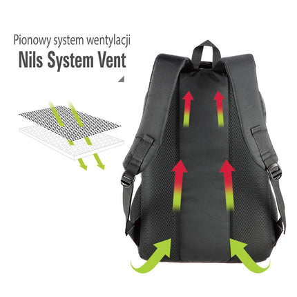 Schwarzer urbaner Rucksack, strapazierfähig, geräumig, Unisex