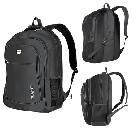 Schwarzer urbaner Rucksack, strapazierfähig, geräumig, Unisex