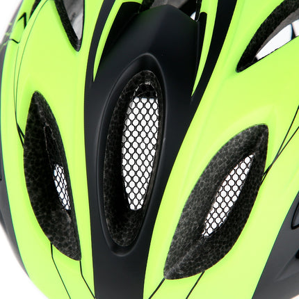 Cyklistická helma černo-žlutá, velikost L (55-61cm)