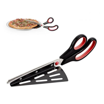 Černo-červený kráječ na pizzu se zvedacím mechanismem