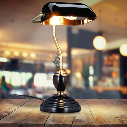 Zwarte bankierslamp