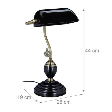 Zwarte bankierslamp