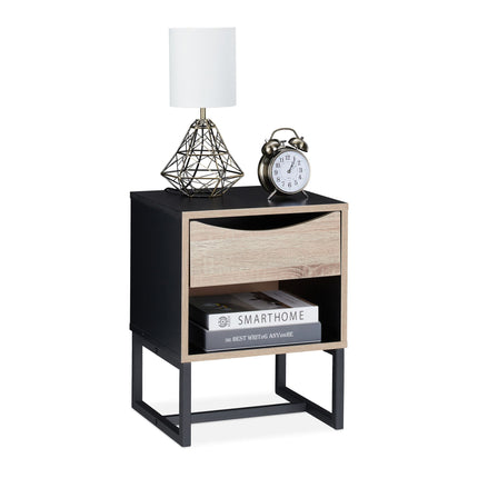 Černý noční stolek