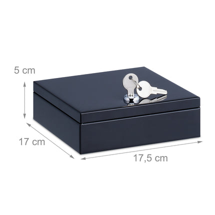 Black cash box with 2 keys