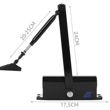 Černý zavírač dveří 40-60 kg