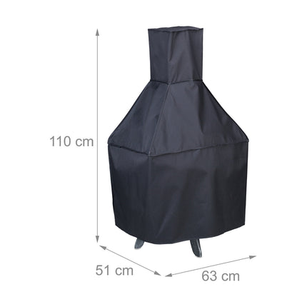 Černé víko na terasová kamna 110 cm