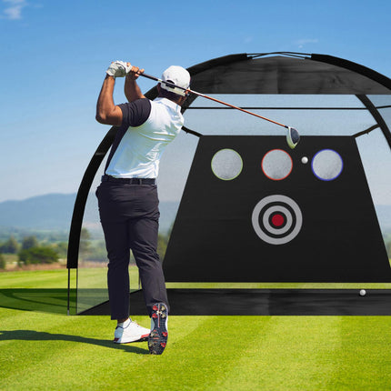 Černá tréninková síť na golf