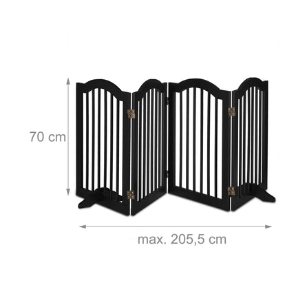Schwarzes Sicherheitstor 70 cm