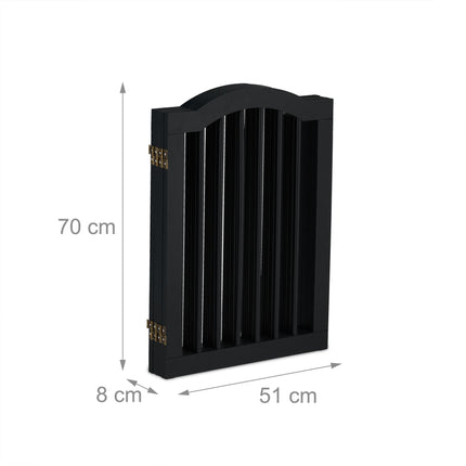 Schwarzes Sicherheitstor 70 cm