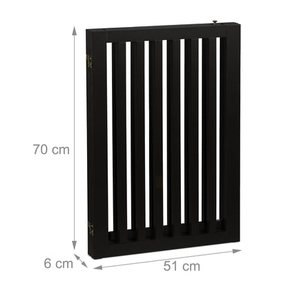 Black security gate with door 70 cm