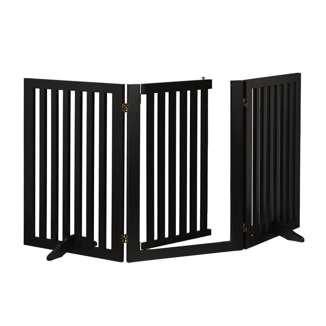 Schwarzes Sicherheitstor mit Tür 70 cm