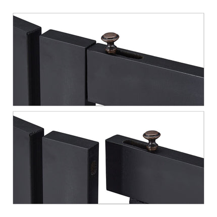 Černá bezpečnostní zábrana s dvířky 92 cm