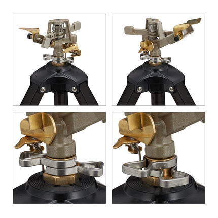 Black sprinkler with metal stand