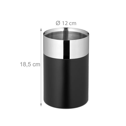 Black stainless steel wine cooler