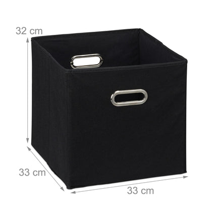 Černý úložný box, sada 2 ks