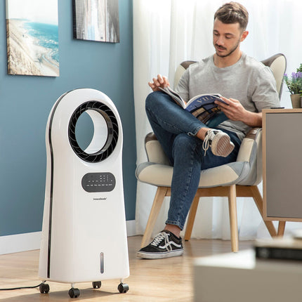 Bezlopatkový odpařovací ochlazovač vzduchu s LED Evareer InnovaGoods