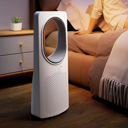 Bezlopatkový věžový ventilátor, 36 dB, oscilace 45, časovač 15h