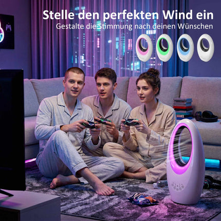 Bezlopatkový věžový ventilátor, tichý 36dB, oscilace 60, dálkové ovládání