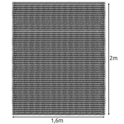 Decke 1,6x2m - grau Ruhhy 24494