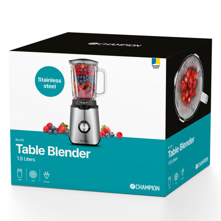Mixér 1.5L 600W skleněná nádoba BL310 nerez