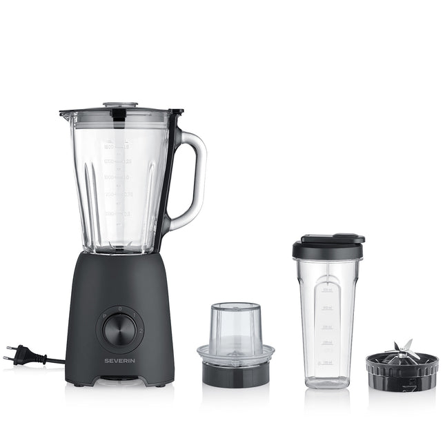 Mixér se skleněnou nádobou 1.5L, 600W, smoothie lahev, sekáček