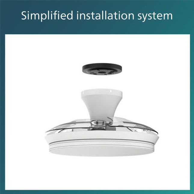 Bliss stropní ventilátor s LED osvětlením teplá/studená bílá 4500 lm