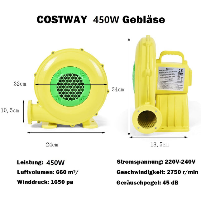 Dmychadlo 450W elektrická vzduchová pumpa pro nafukovací hračky