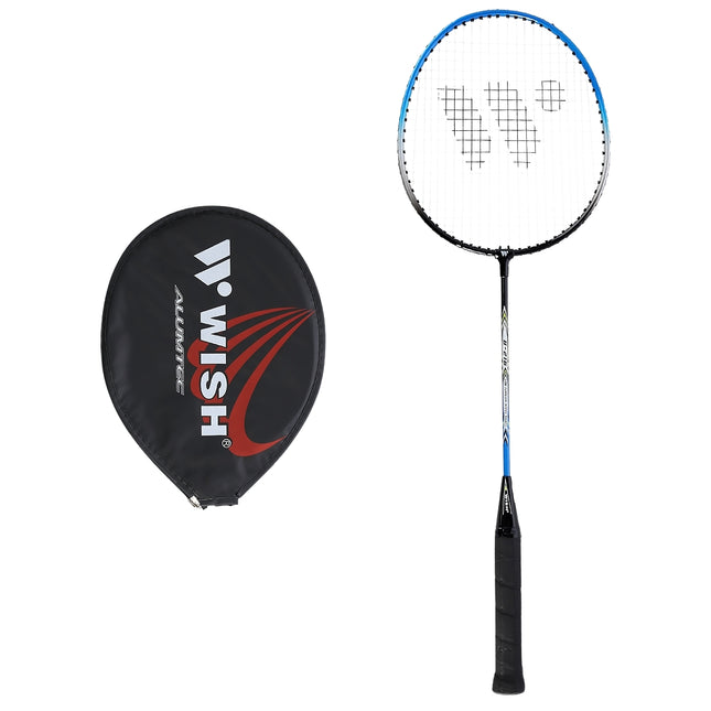 Badmintonová raketa modrá – ocelový rám, lehká