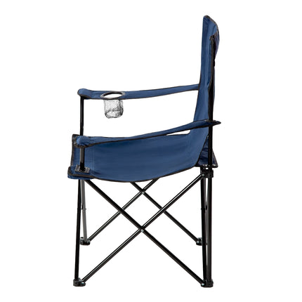 Skládací kempingová židle modrá, lehká, přenosná