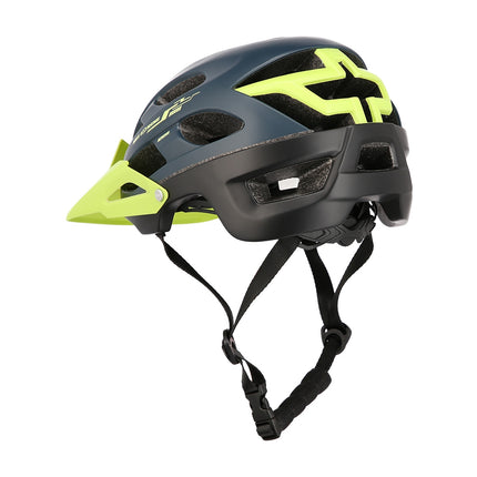 Cyklistická helma modro-zelená, velikost L (55-61cm)